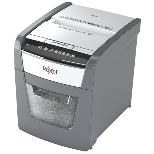 Rexel Optimum Autofeed Paper Shredder 50X Cross Cut